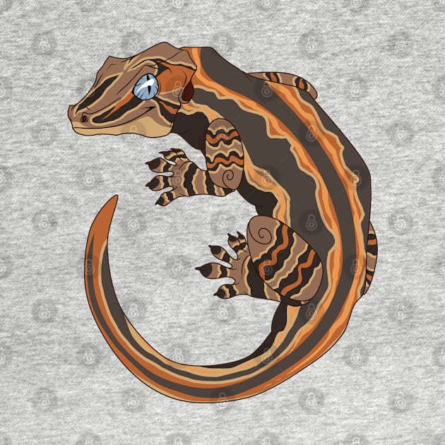 Orange Stripe Gargoyle Gecko by TwilightSaint